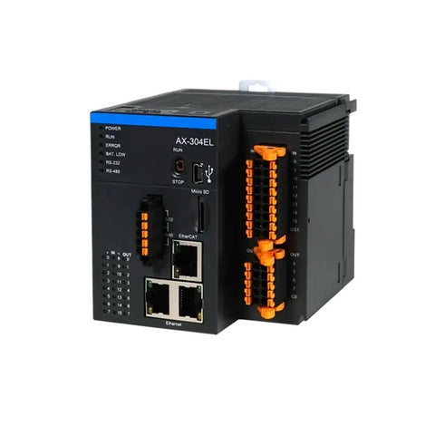 AX 3 Series Motion Controller Module With 16DI 8DO, CODESYS Programmable Motion Controller, NPN Output, front view