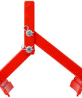 Heavy Duty Drum Lifter Clamp For 55 Gallon Steel Barrels With Quick Load Release Mechanism and solid grip design in bright red.