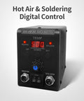 60W Soldering Station with Fast Heat Iron and LCD Display, featuring digital temperature control and metal housing.