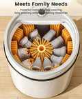 Triple Threat Semi Auto Mini Washer Dryer For Sneakers And Workout Gear with shoes in a compact interior for deep cleaning.