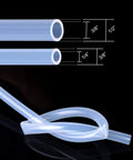 Food Grade High Temperature Silicone Tubing Three Eighths Inch ID By Half Inch OD Flexible Silicone Hose displayed on black