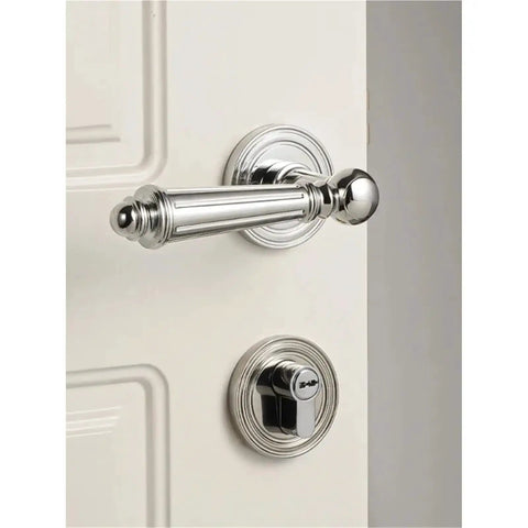 Door Lever Set With Shiny Chrome Finish For Interior Doors Dummy Passage Hardware For Bedroom And Bathroom Easy Install