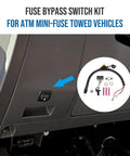 Fuse Bypass Switch Kit For ATM Mini-Fuse Towed Vehicles with rocker toggle switch and components