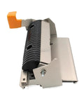 Top Tier Peel Assembly Kit For Industrial Thermal Printers, compact silver housing with black roller and orange lever for efficient label release.
