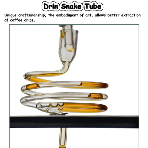 Top Shelf SlowDrip Cold Drip Coffee Maker Featuring A Spacious 32 Oz Cold Brew Tower with Drin Snake Tube for extraction.