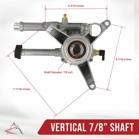 2400 PSI Pressure Washer Water Pump Beefed Up Replacement for Excell and Devilbiss A07908 DT2400CS with 7/8 inch shaft