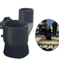 Pro Grade Cnc Spindle Dust Shields Featuring Tough Detachable Bristles. Close-up of black dust shield for CNC routers.