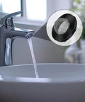 Close-up of 25 Pcs Stainless Steel Water Filter Hose Washers with screen detail used in sink faucet for water filtration.