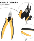 Get The Job Done Right With These Durable Spring Action Diagonal Cutting Pliers, 128mm wire cutter with black rubber grips.