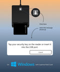 CAC Card Reader Plug And Play For USB C And USB A with smart card security interface for Windows on screen instructions