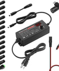 Universal 72W Power Supply With Adjustable 3V To 24V DC Output And 3A Cable, USB C PD 65W Fast Charger, 14 Tip Set, Alligator Clips
