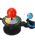 Solar System Model With Free Rotation Sun Earth Moon Orbits, Hands On Planetarium Astronomy Educational Toy For Kids, Four Season Plate Lunar Dial For Classroom Science Teaching with red sun, globe, and gears