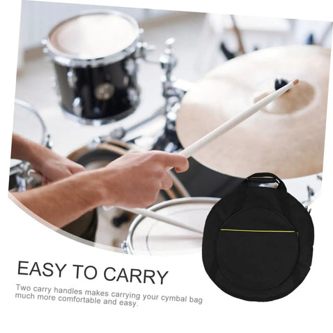 Road Warrior Padded Cymbal Carrying Bag Featuring High Density Foam Padding For Beatproof Drum And Percussion Gear Storage Tough Oxford Case With Roomy Side Pocket For Easy Tote And Stage Gigs shown with easy carry handles.