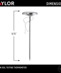 Soil Temperature Thermometer With 4 Inch Stem For Plant Care And Lawn Garden Monitoring Measures 2 Inches Deep 20 To 180 Degrees Fahrenheit And 0 To 80 Celsius Heavy Duty Stainless Steel With Stem Clip For Easy Attachment Ideal For Planting Timings