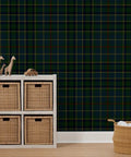 Classic Peel And Stick Wallpaper Killer Linen Weave Removable Accent Wall Decor with plaid design in room setting.