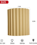 Indoor Hardwired Up and Down Cream Wall Sconce Set of 2 Modern LED 3000K with 7.1" width and 8.5" height dimensions