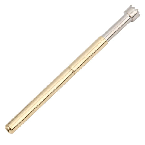Close-up of 100 Piece Spring Test Probes With Brass Contact Pins 2mm Tips And 9 Claws Built For Electronics Industrial Repair And Computer Machining