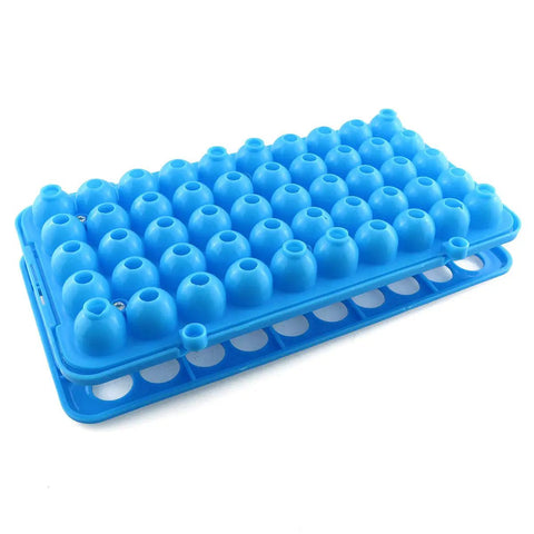 Heavy Duty Test Tube Rack For 5 To 15ml Tubes, 50 Holes, 18mm Openings, Blue ABS Plastic With Silicone Pad, Autoclavable Centrifuge Rack For Lab Or Home Use