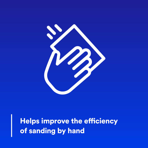 Hand Sanding Block For Consistent Results With Ergonomic Grip And Flexible Sizes For Curves, Easy On Hands, efficiency illustration