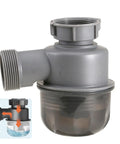 Visible One And A Half Inch P Trap Upgrade With Removable Clean Cup Drain Valve for kitchen and bathroom sinks