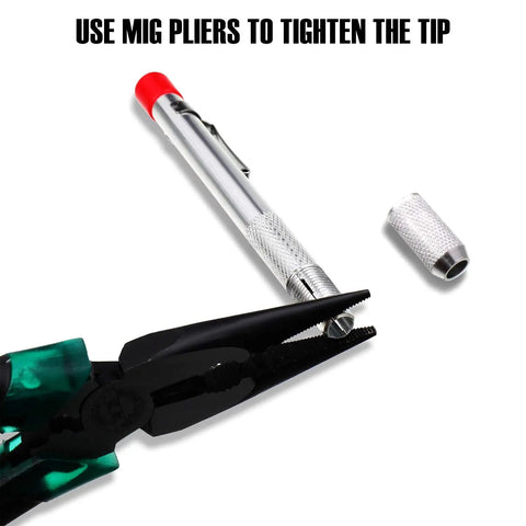 Two Pro Grade Soapstone Marker Pencil Sets With 12 Refills For Welding, Metalworking And Fabrication with MIG pliers