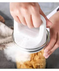 Premium Vacuum Sealed Clear Glass Coffee Bean Canister With Secure Airtight Lid being sealed for freshness.