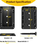 Deck Railing Bracket Connectors For 2x4 Posts To Handrail, Fits Actual 1.5x3.5 Inch Wood Posts, Includes screws and drill bit