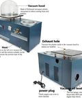 375W Vacuum Casting System With 2L Pump, Precision Gauge, Oil Port, And 11x11 Inch Workbench, showing vacuum hood and exhaust.