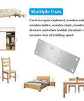 Four Pack Badass Stainless Steel Flat Mending Plates For Wood Diy Fixes And Shelf Building Hella Sturdy Straight Connectors Rust Proof Hardware With Installation Screws in use with furniture.
