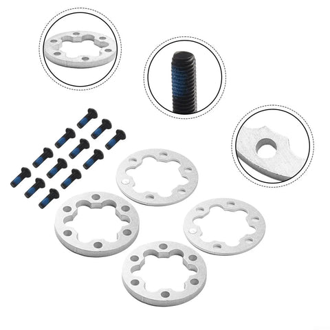 Silver 6 Hole Brake Gasket Set For 44mm Disc Rotors With 2mm And 5mm Aluminum Spacers, screws for electric bikes and scooters