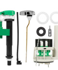 All In One 3 Inch Flush Valve Repair Kit For Most One Piece Toilets With Universal Fit Includes Drain Valve G One Half Inch Adjustable Fill Valve Flush Handle Lever And Gasket components