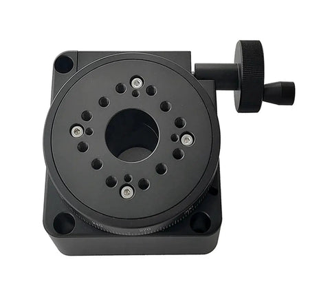 Top view of Pro Grade Motorized Rotary Stage With 360 Degree Rotation For Precision Optical And CNC Work High Precision Electric Rotary Platform