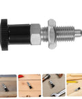 Built Damn Tough Stainless Steel Self Locking Indexing Plunger With Slick Spring Return Knob for easy setup on tool projects.
