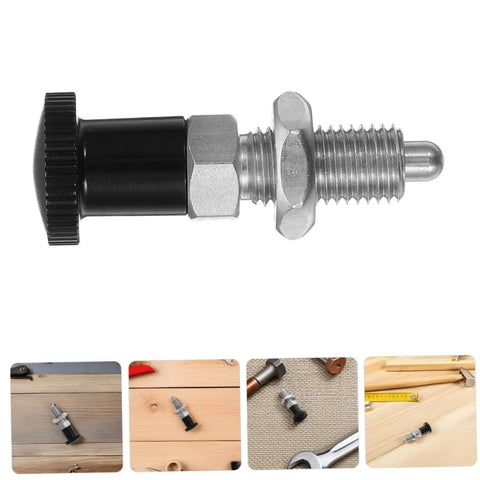 Built Damn Tough Stainless Steel Self Locking Indexing Plunger With Slick Spring Return Knob for easy setup on tool projects.