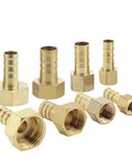 Brass Pipe Fitting Set With Barbed Hose Adapters For 6mm To 16mm Lines Includes 1/8 In To 1/2 In Female Connectors Copper Coupler Joint Barbed 16mm To 3/4 In Heavy Duty DIY Plumbing And Garden Quick Connect Kit, brass hose adapters