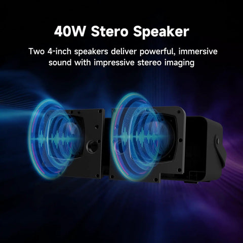40W Touchscreen Guitar Amp With Built In Audio Separator Looper Drummer Mode internal stereo speakers display