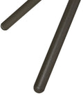 Close-up of the steel frame legs of Two Outdoor Gliders And Glass Top Bistro Table Set With Steel Frame For Patio Garden Backyard And Lawn Gray