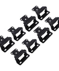 Self Closing Cabinet Hinges Half Inch Overlay Matte Black Steel for kitchen cupboards, set of eight, smooth close hardware.