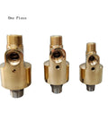 Brass Cooling Water Rotary Union Left And Right Handed Thread Two Port High Speed Joint For Rotating Equipment High Temperature Tolerance Durable Rotary Union Connector For Hydraulics And Machinery, one piece