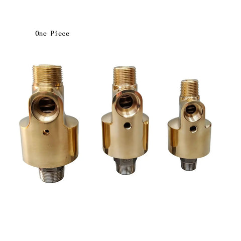 Brass Cooling Water Rotary Union Left And Right Handed Thread Two Port High Speed Joint For Rotating Equipment High Temperature Tolerance Durable Rotary Union Connector For Hydraulics And Machinery, one piece