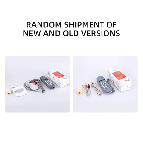 Phone Line Tester Kit for Linemen With Three Plug Types, Grab And Go Cable Set With Connectors And Joiner, FSK And DTMF Caller ID, Easy On Off Hang Up Button, Quick Line Fault Check Tool for Field Work, old and new versions shown