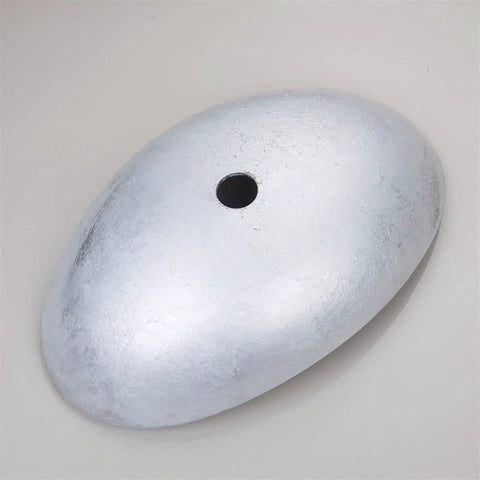 USZWBY Bathroom Vessel Sink Tempered Glass Vessel Sink and Faucet Combo Bathroom Washbasin Bowl Sink Lavatory Basin 22"×8.8"×5.3" Bathroom Sink in silver oval shape, featuring a central hole.