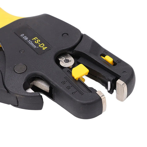Lvifloae Automatic Wire Stripper Tool Labor Saving Adjustable Cord Peeling Pliers close-up with adjustable depth feature.
