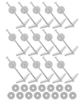 Beefy Heavy Duty Toggle Bolt Kit With Wing Nuts For Drywall And Cement Board Carbon Steel Construction Easy Installation Sturdy