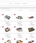 Screenshot of Integy RC Parts & Accessories website product page featuring various RC components and accessories.