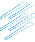 Five Piece Portable Drawstring Threader Tool Set No Fuss For Hoodies And Sweatpants Easy Loop Turner For Jeans Bags Shorts And Drawstring Replacements Fits Most Fabrics And Provides Quick Threading, blue plastic 5-pack