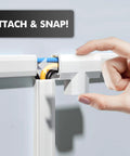 Attaching a corner piece of 86.9 Inch Cord Hider Kit for Wall Mounted TV Installations - Paintable Cable Raceway, showing assembly detail.
