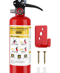 Versatile 2.2 Lb Dry Powder Fire Extinguisher With 1A 10B C Rating Ready For Home Car Kitchen Boat RV Truck Marine UTV And More Great For House Garage Boat Travel 1 Pack with mounting bracket and screws