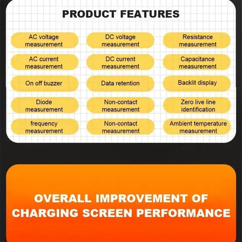Product features of Upgraded USB Rechargeable Digital Multimeter Must Have Pro Grade Tester With Auto Display FS899L