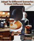 Pro Level Automatic Coffee Tamper Machine Featuring Adjustable Pressure Control Built To Reduce Wrist Strain And Help You Nail Consistent Espresso Shots Without Any Sweat Or Complicated Setup Daily; coffee preparations for different users.